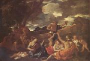 Nicolas Poussin The Andrians Known as the Great Bacchanal with Woman Playing a Lute (mk05) France oil painting artist